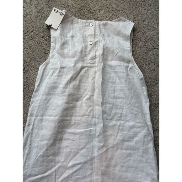 NWT Renwick RNWK Square Neck Linen Shift Dress, $115 XS A13 - Picture 7 of 8